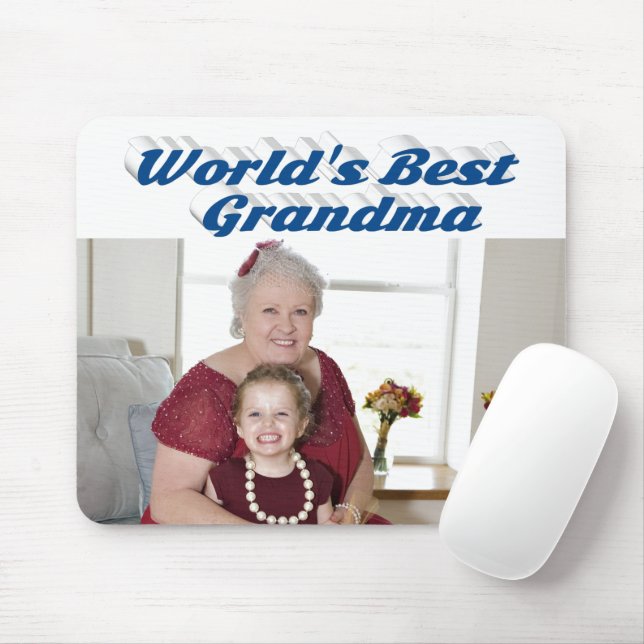 Oma Foto Sea Blue Typografy Mousepad (Mit Mouse)