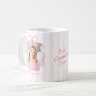 Oma-Foto-Tasse mit rosa Schleife Kaffeetasse