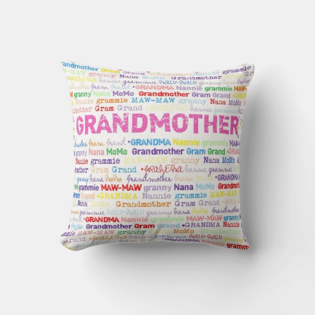 Oma Foto Throw-Kissen-Vorlage Kissen (Vorderseite)
