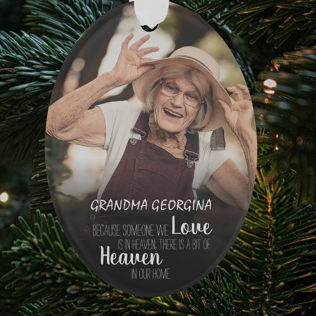 Oma Foto Tribute Christmas Tree Ornament (Von Creator hochgeladen)
