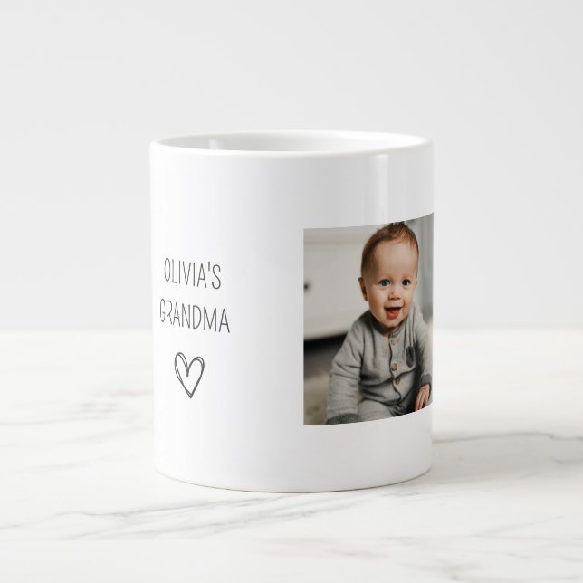 Oma Foto zum ersten Mal Jumbo-Tasse (Vorderseite)