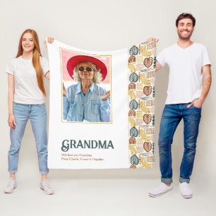 Oma Fun Personalisierter Abstrakter Regenbogen Fleecedecke
