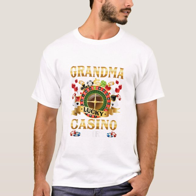 Oma Funny Lucky Casino T-Shirt (Vorderseite)