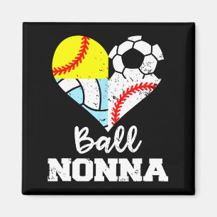 Oma Fußball verkaufen weich Volleyball Spielerin O Magnet