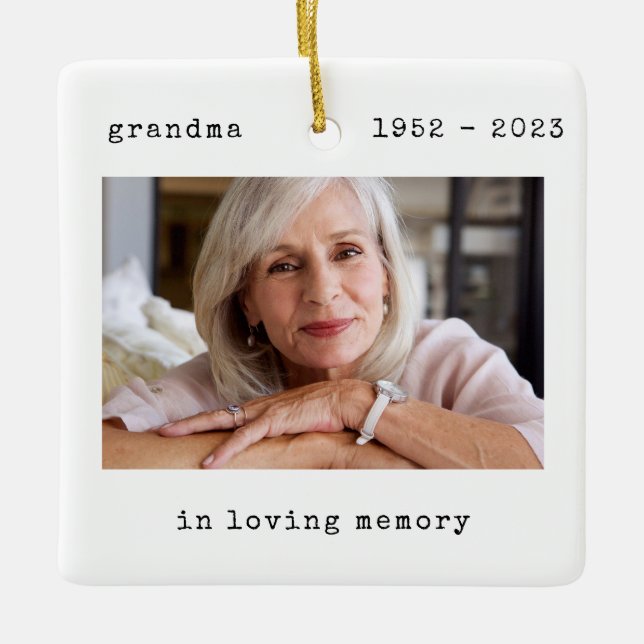 Oma-Gedenkstätte für das Foto der Erinnerung Keramikornament (Vorderseite)