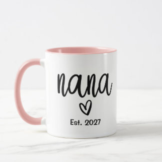 Oma gegründet 2027, Baby Ankündigung Tasse