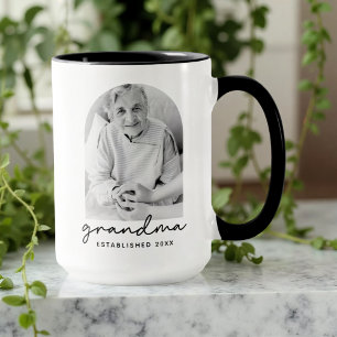 Oma gegründet 20XX Modernes einfaches Foto Tasse