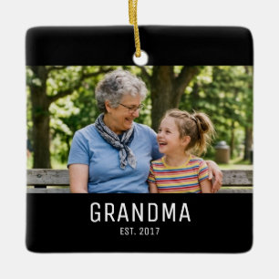 Oma gegründet Foto Keramikornament