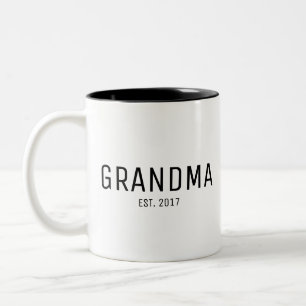 Oma gegründet Neuer Oma-Geschenk Zweifarbige Tasse