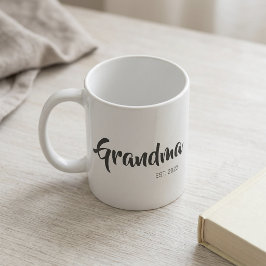 Oma gegründet Schwarz Weiß Schrift Geschenk Kaffeetasse