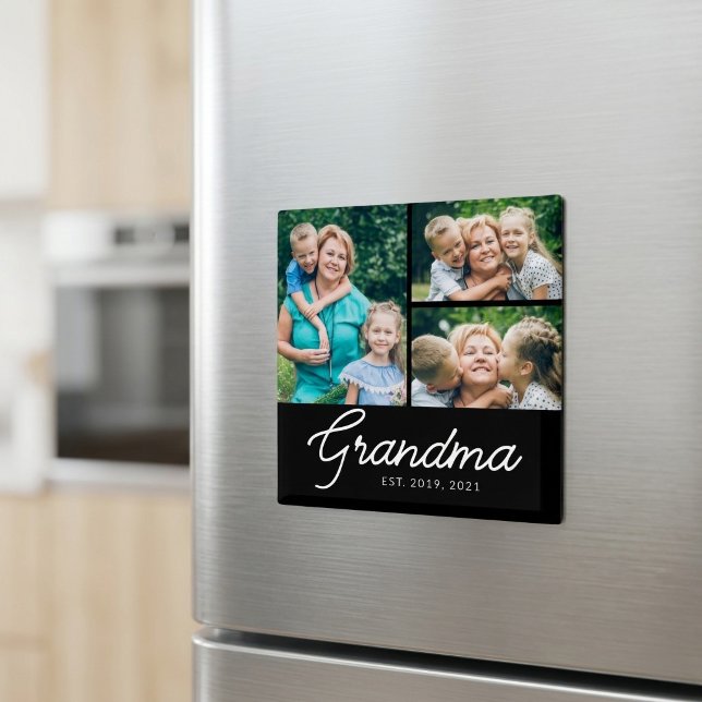 Oma gegründet Skript 3 Foto Magnet (Von Creator hochgeladen)