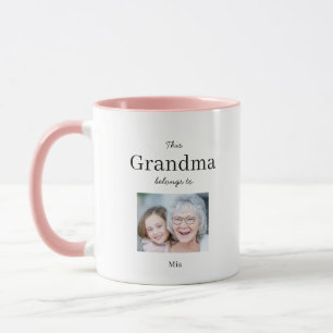 Oma gehört zu, individuelles Foto-Kaffeetasse Tasse