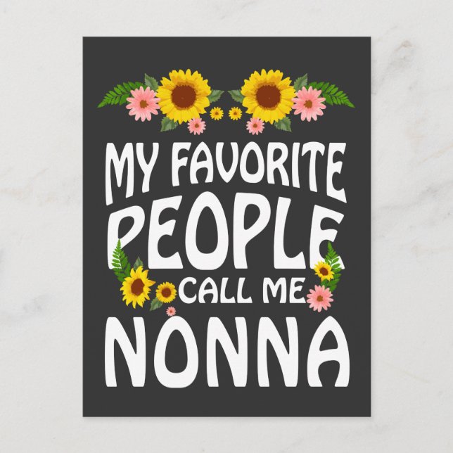 Oma Geschenk, das meine Lieblings-Leute mir Nonna  Postkarte (Vorderseite)