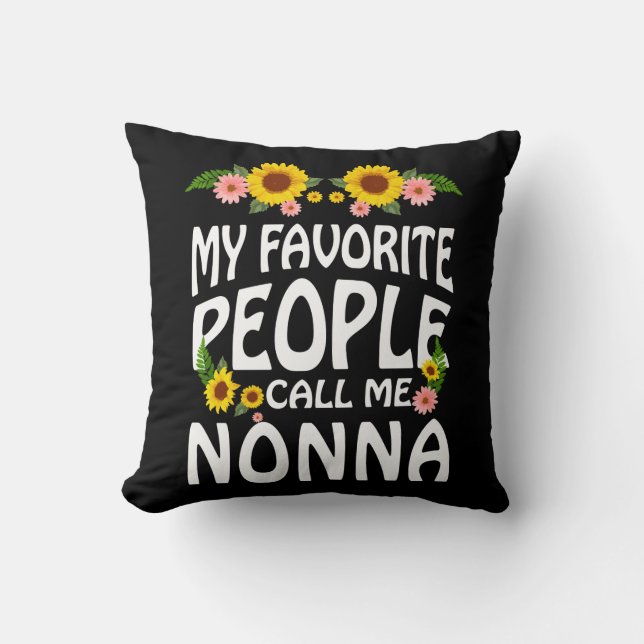 Oma Geschenk Meine Lieblingsmenschen nennen mich N Kissen (Vorderseite)