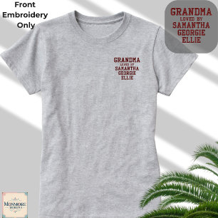 Oma-Geschenk Personalisiertes Besticktes Shirt