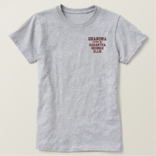 Oma-Geschenk Personalisiertes Besticktes Shirt