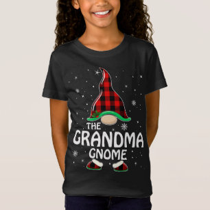 Oma Gnome Buffalo Kariert Matching Family Christ T-Shirt