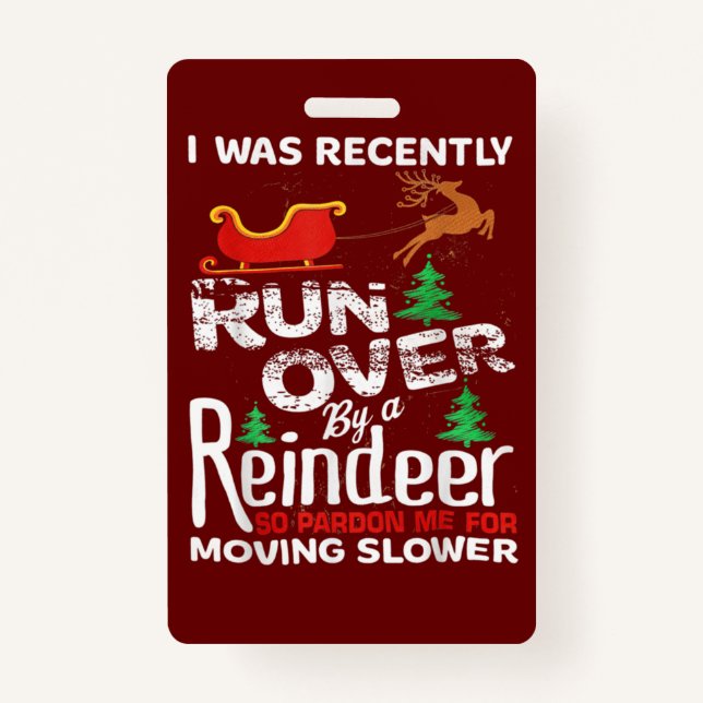 Oma Got von einem Rentierweihnachtsfest überfahren Ausweis (Vorderseite)