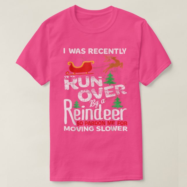 Oma Got von einem Rentierweihnachtsfest überfahren T-Shirt (Design vorne)