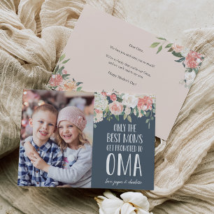 Oma Grand-mère Fête des mères Carte photo appartem