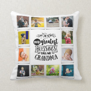 Oma Grandkids Bestste Segen-FotoCollage Kissen
