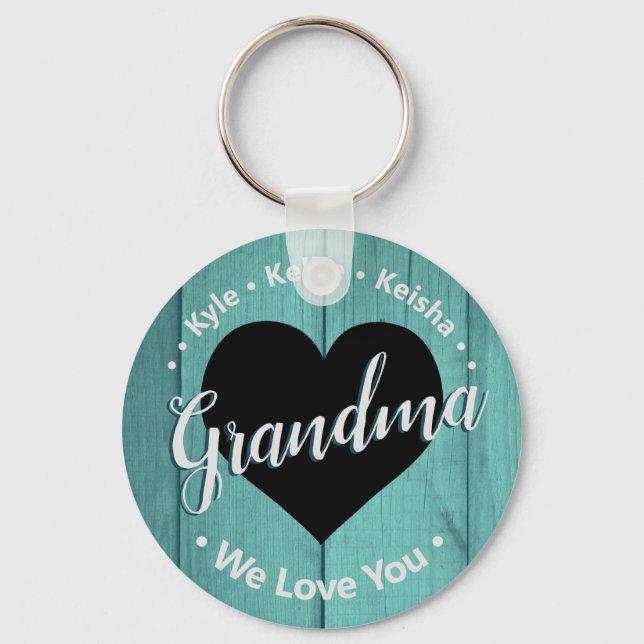 Oma Grandkids Personalisiert Name Wir Liebe Sie Schlüsselanhänger (Vorderseite)