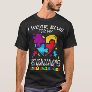 Oma Grandpa Blue Große Großtochter Autismus Aw T-Shirt
