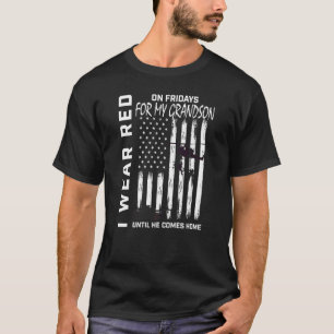 Oma Grandpa I: Militärische Großmutter am Roten Fr T-Shirt