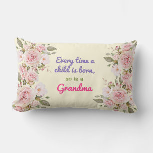 Oma Grandpa Wasserfarbe Blume Fluss Scene Lendenkissen