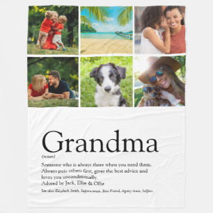 Oma Granny Definition Foto Collage Fleecedecke