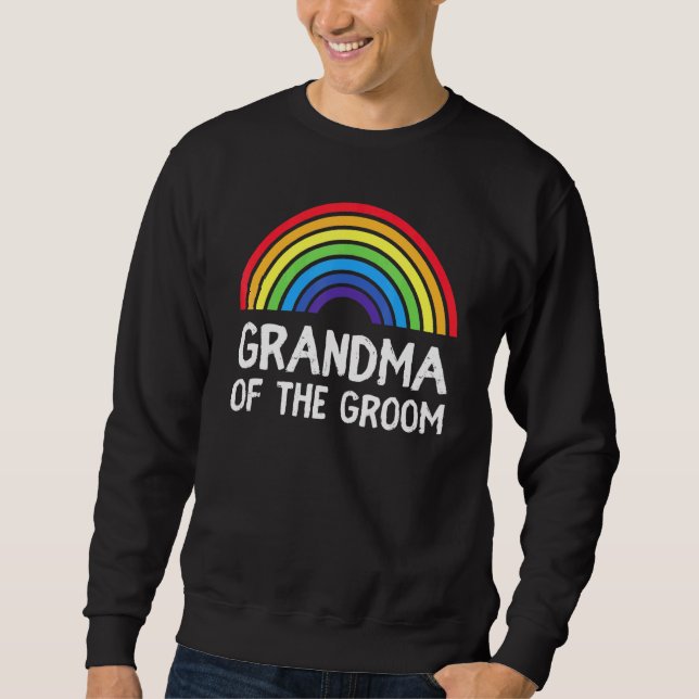 Oma Groom Wedding Lgbt Pride Gay Bachelor Teil Sweatshirt (Vorderseite)