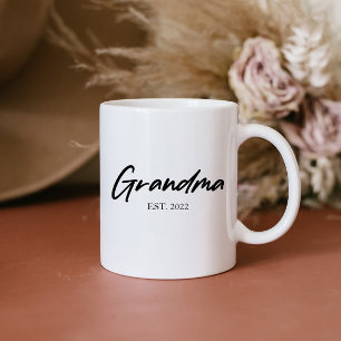 Oma Großmutter Custom Est Year Minimal einfach Kaffeetasse