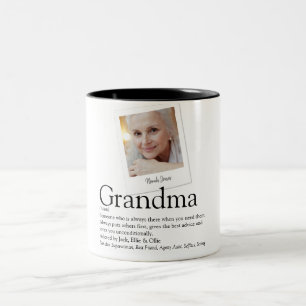 Oma Großmutter Definition Foto Zweifarbige Tasse