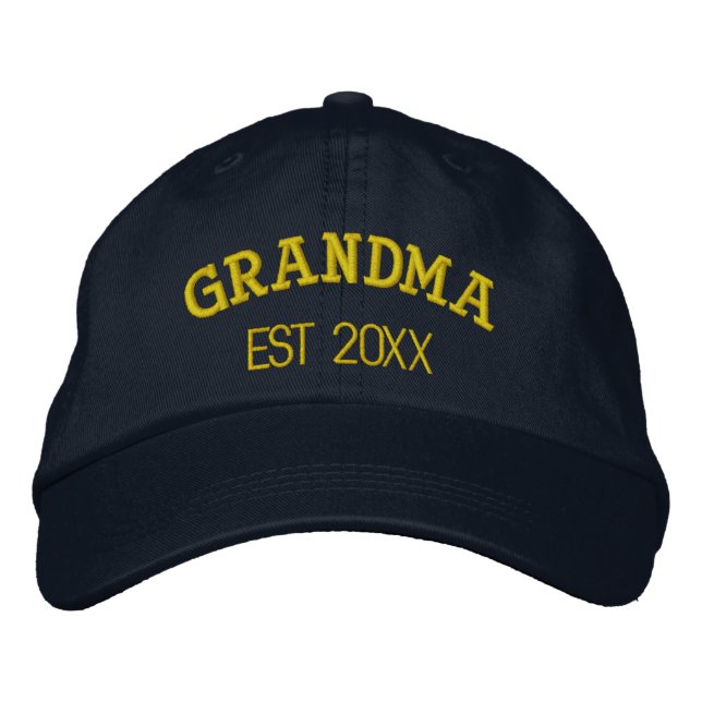 Oma Großmutter Personalisiertes Geschenk Benutzerd Bestickte Baseballkappe (Vorderseite)
