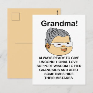 Oma Großmutter Postkarte
