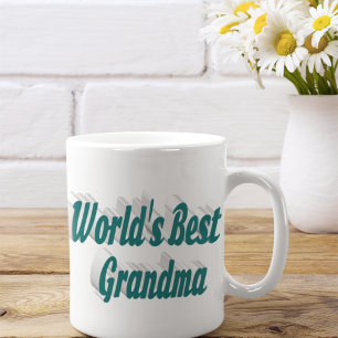 Oma-Grüne Halbtypografie Kaffeetasse
