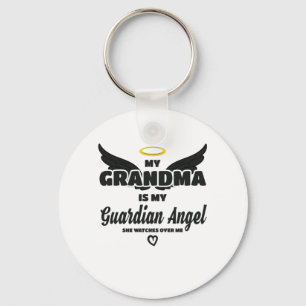 Oma Guardian Engel beobachtet mich im Gedächtnis Schlüsselanhänger