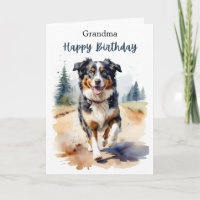 Oma Happy Birthday Australian Shepherd Dog