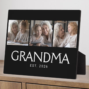 Oma hat elegantes Schrift Schwarz 3 Foto gegründet Fotoplatte