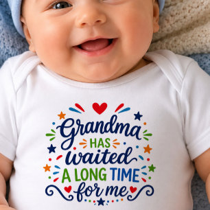 Oma hat lange gewartet Baby-Body Baby Strampler