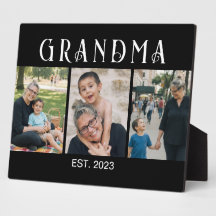 Oma hat Modern Bold Schwarz 3 Foto gegründet