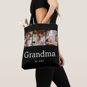 Oma hat modernes Skript 3 Foto eingerichtet Tasche