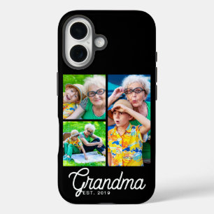 Oma hat modernes Skript Schwarz 3 Foto eingerichte iPhone 16 Hülle