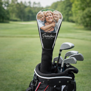 Oma hat modernes Skriptfoto eingerichtet Golf Headcover