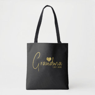 Oma hat neues Oma-Geschenk Gold Schwarz gegründet Tasche
