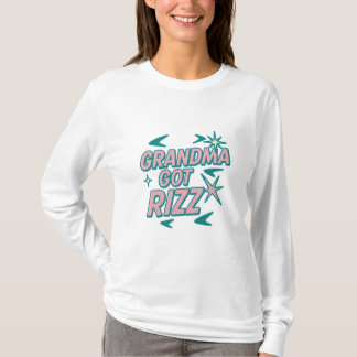 Oma hat Rizz — Atomisches Teal‑Pink Pop T-Shirt