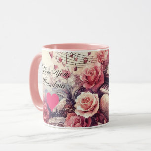 Oma Hearts Liebe Piano Tasse