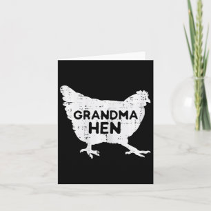 Oma Hen Chicken Mütter Day Farm Bauer Nana Karte