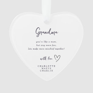 Oma-Herz-Zitat-Andenken-Ornament-Geschenk Ornament