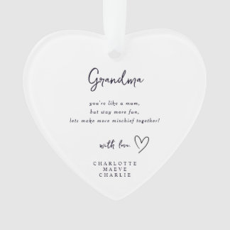 Oma-Herz-Zitat-Andenken-Ornament-Geschenk Ornament